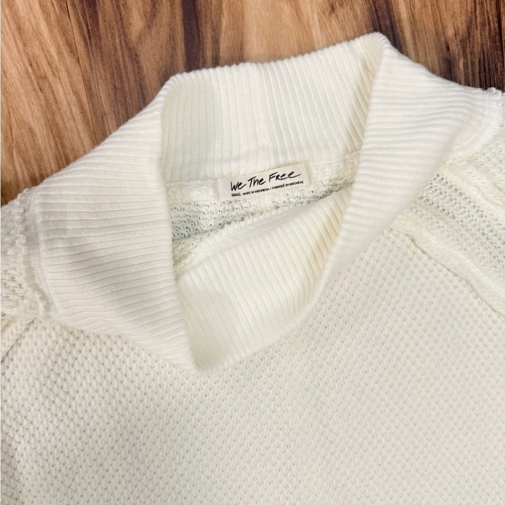 Free People She’s A keeper Cream Oversized Knit Sweater